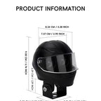 HIGH-POWER Dual-Color LED Helmet Safety Light (White + Amber)
